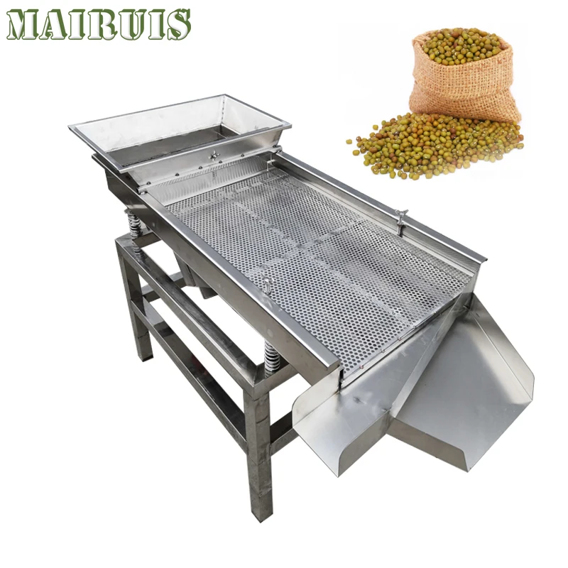 Stainless Steel Linear Grains Vibrating Screen Small Sieve Shaker Electric Industrial Vibrating Screening Machine