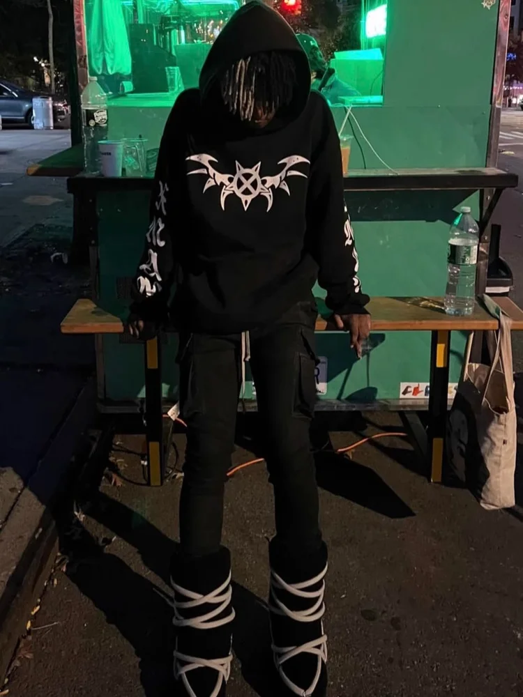 

Толстовка с капюшоном Ken Carson Merch, толстовка Fce с 3D принтом, повседневная свободная посадка, молодежная модная смесь хлопка и полиэстера, осенняя одежда