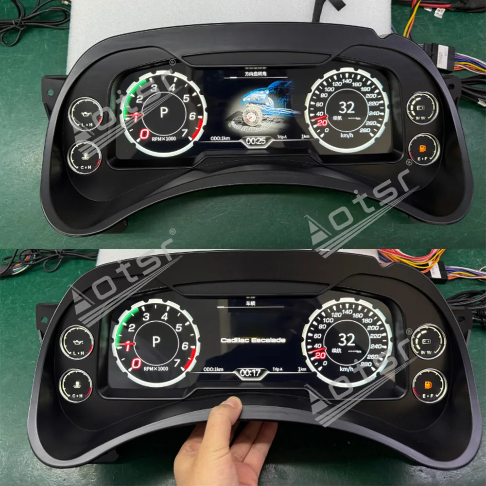 

12,3-дюймовый цифровой экран приборной панели для Cadillac Escalade, Chevrolet Tahoe, GMC Yukon 2001-2007, автомобильные аксессуары