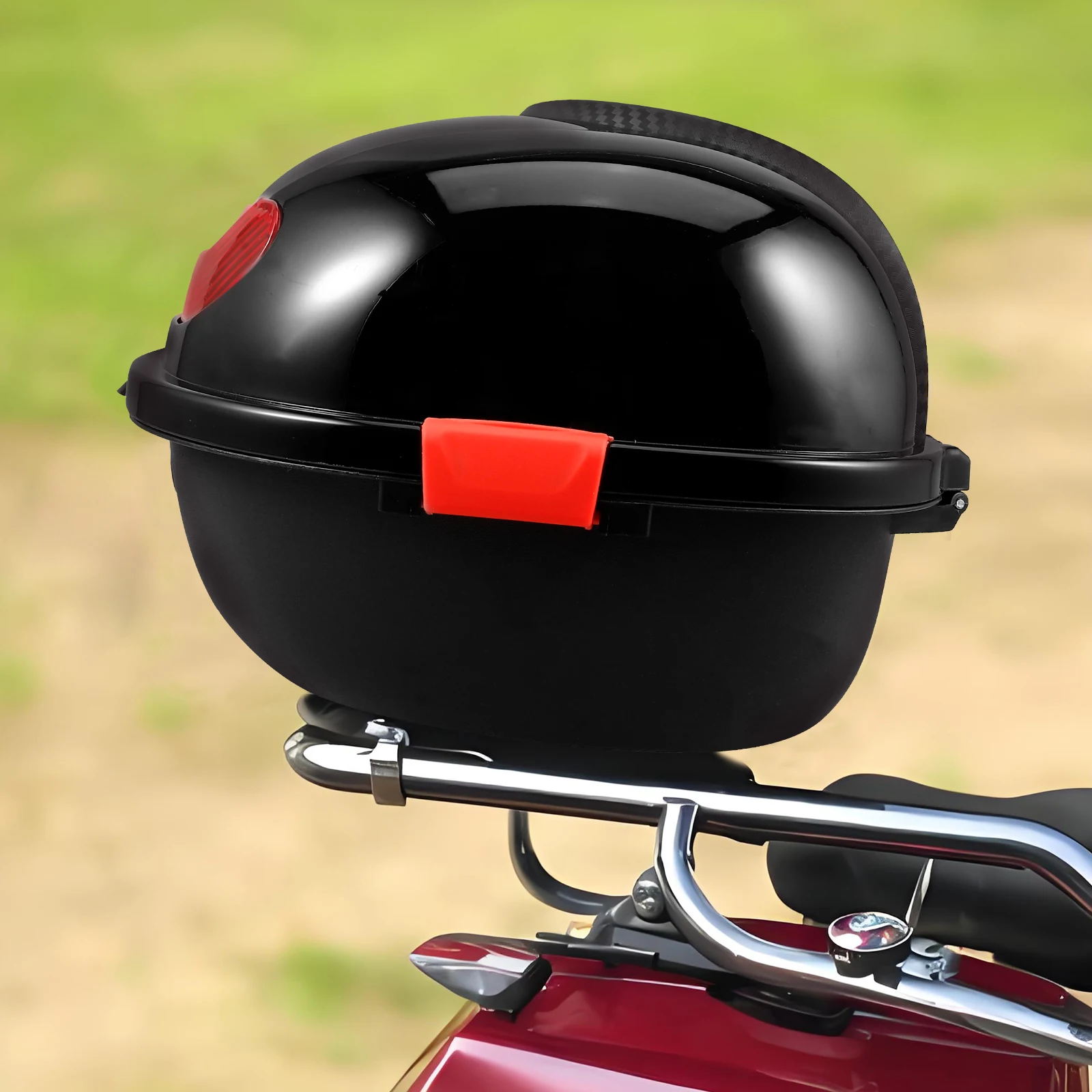 

Motorcycle Tail Box Replacement Top Case Locking Storage Trunk Box Luggage Carrier Mount For Scooter Rear Seat Pp Material