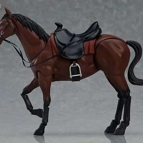 Senior Figma 490 Brown Horse Action Figure - Hand-Painted Decorative Model Movable Toy for Scene Creation Gift for Collectors