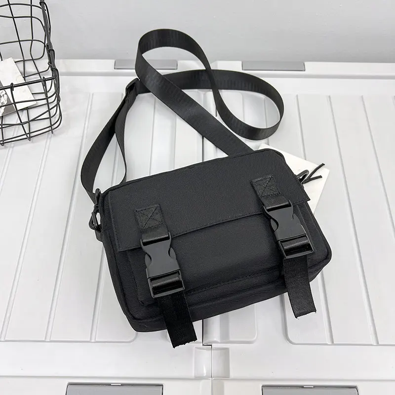 1PC Pure Color Satchel Simple Large Capacity Cell Phone Crossbody Bag Lightweight Nylon Waterproof Casual Shoulder Small Square