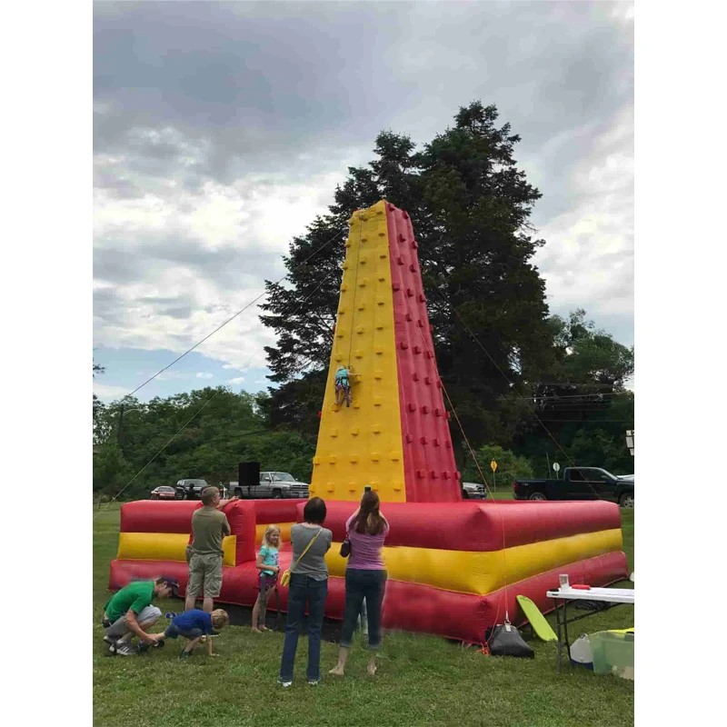 Customized Inflatable Climbing Wall With Blower And Inflatable Bouncer Jumping Rock Climbing Wall Combo