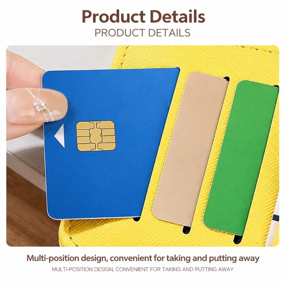 Korean PU Leather Passport Holder Polka Dot Print Multi-Slot Document Wallet Portable Cash Storage Pouch Women Girls