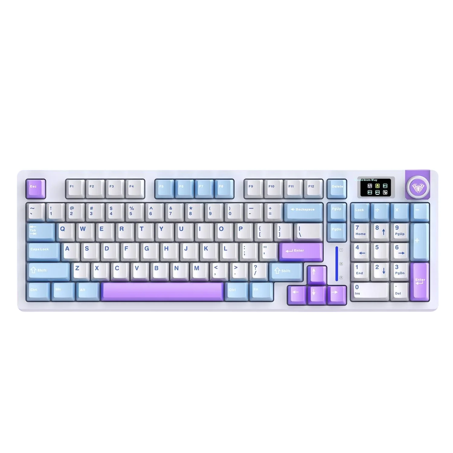 AULA S98 PRO 3 Mode Hot Swappable Wired And Wireless GASKET Structure Customization Keyboard RGB With Konb And Screen