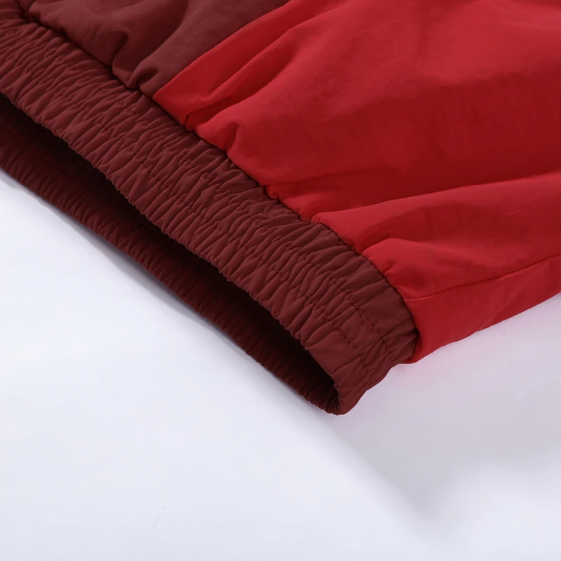 2026 Herbst Schicke Kontrastfarbene Damenjacke Rot Lässiger Stehkragen Langarm Halbe Reißverschlüsse Lose Damenmäntel Streetwear Neu – Detail 18
