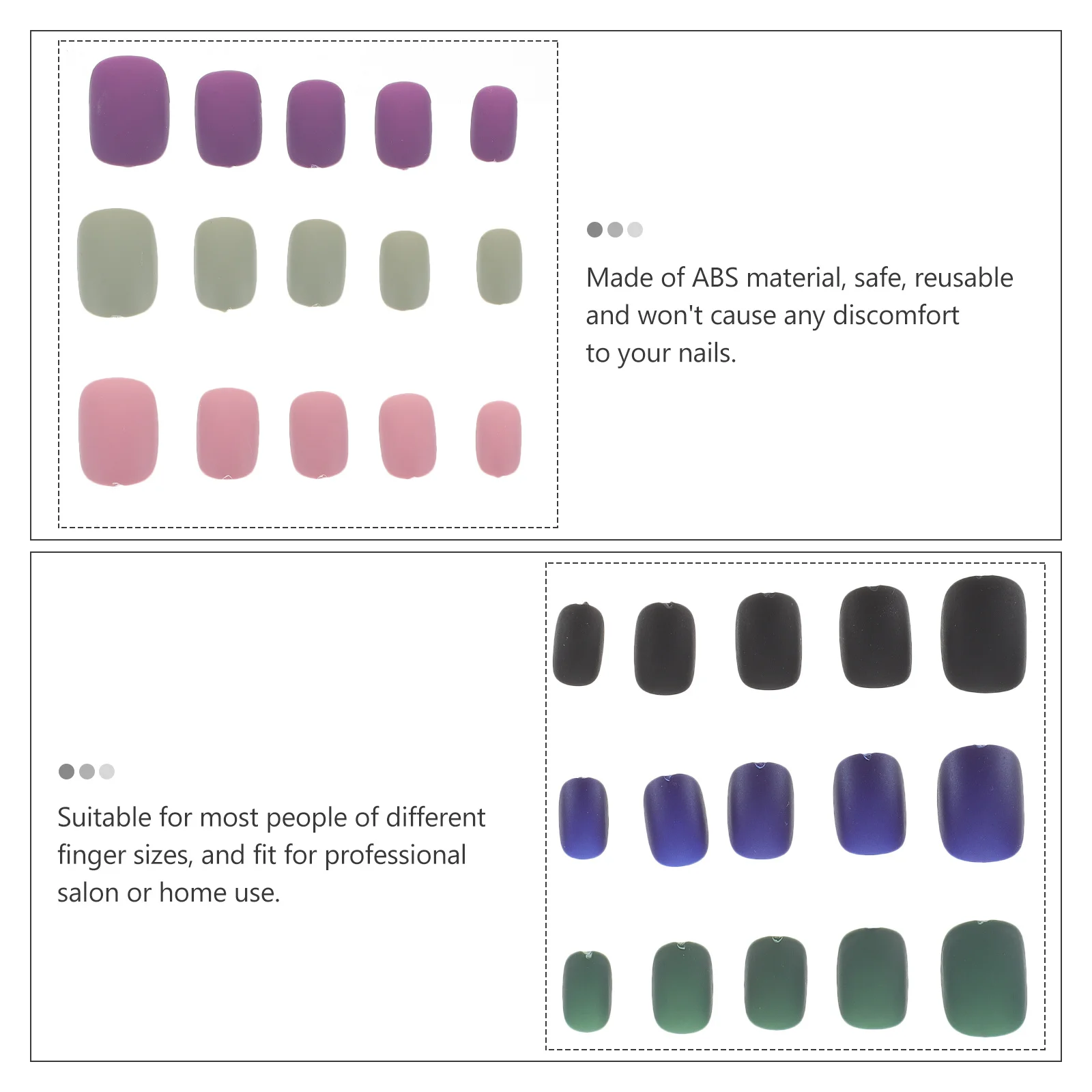 

240Pcs False Nail Tips Kit Press on Nails Short Fake Nails Detachable Women Nail Art Accessories Bright Fade Resistant Easy DIY