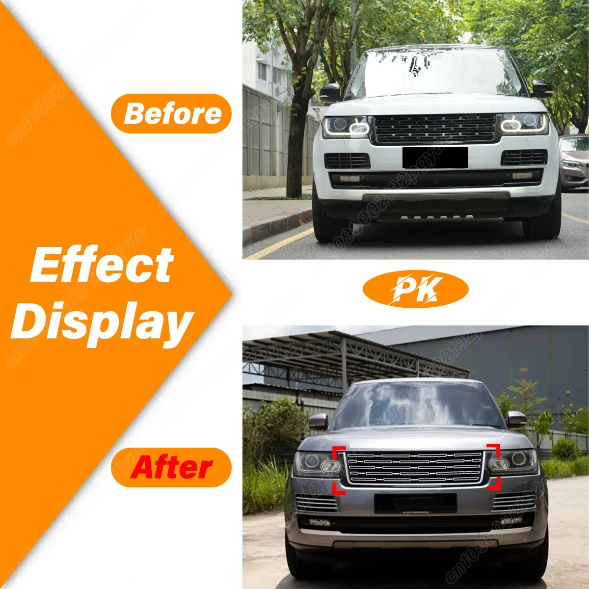 For Land Rover Range Rover Vogue L405 2013 2014 2015 2016 2017 Automobile Front Bumper Radiator Air Intake Grille Body Decor Kit