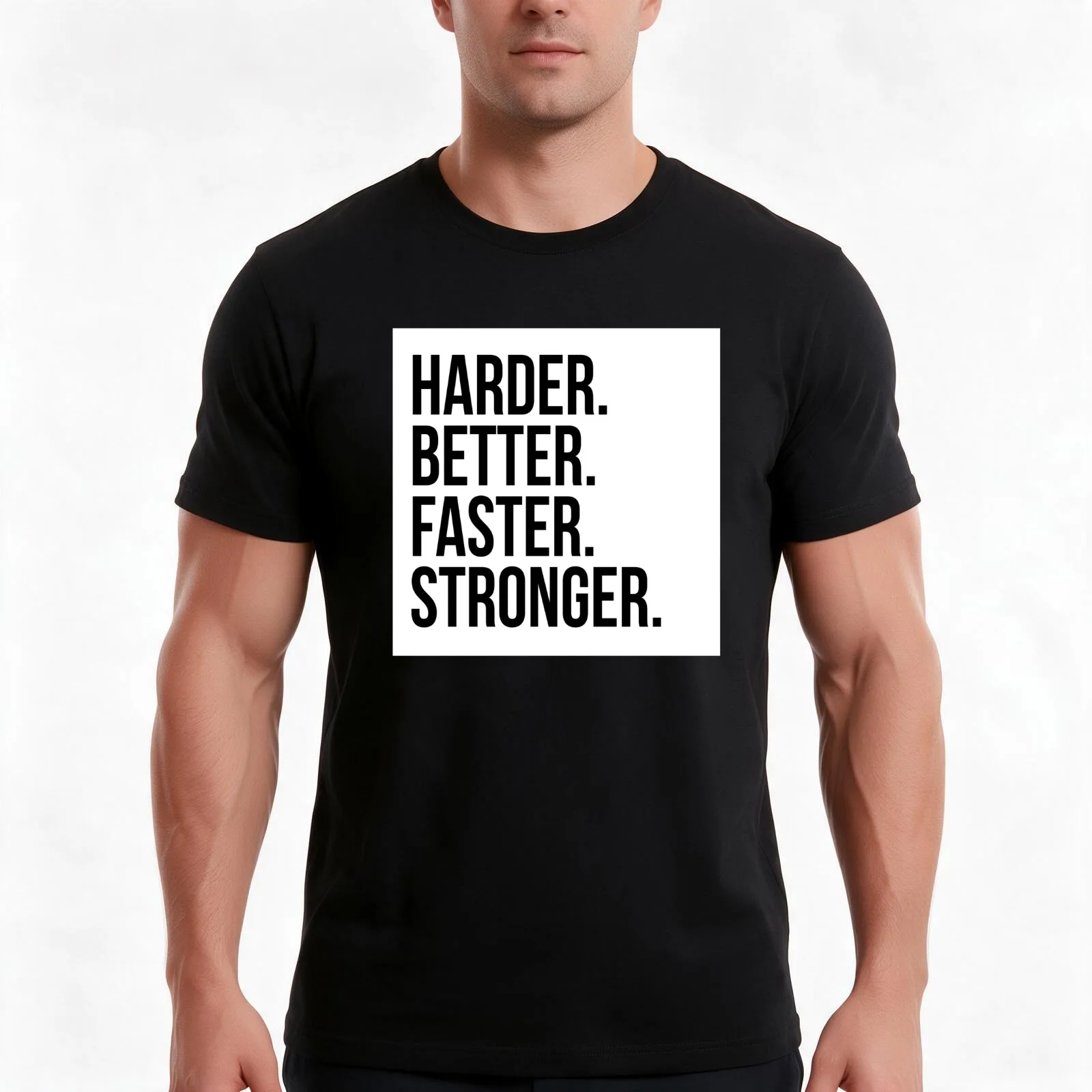 Harder. Better. Faster. Stronger T-Shirt, Summer Casual Cotton Tee, Oversized Streetwear Tops, Vintage Graphic Print