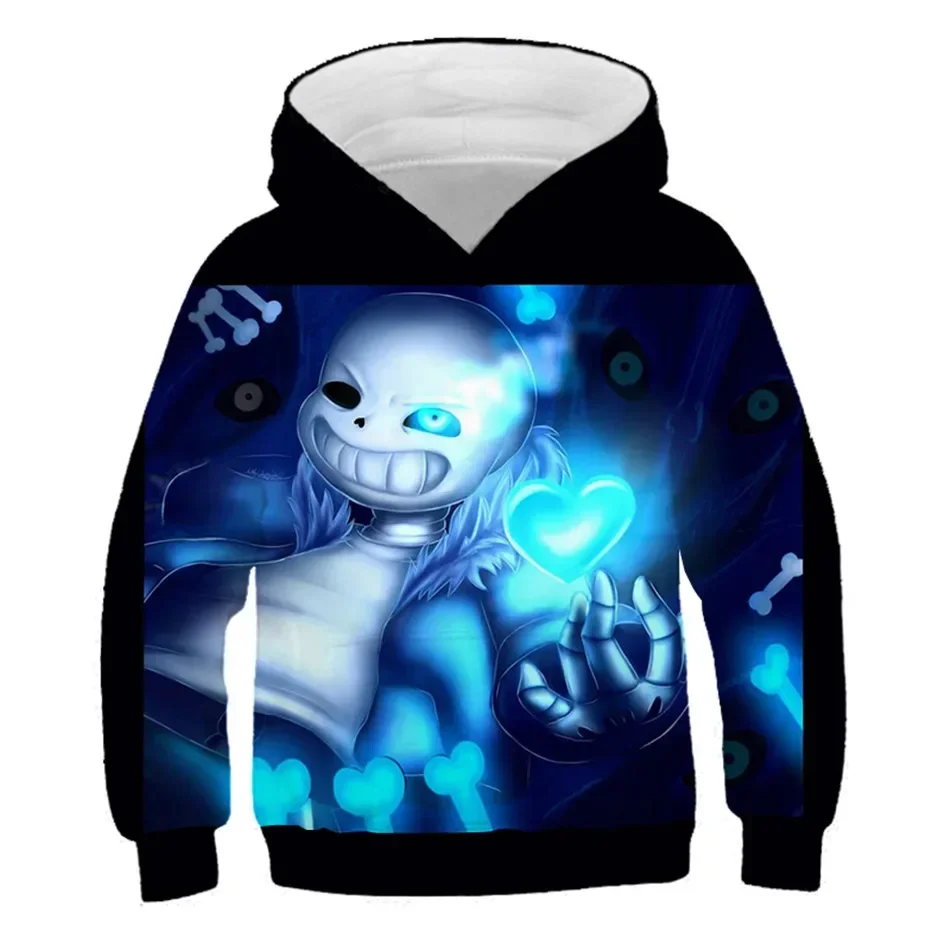 New Kids 3D Game Hoodies Boys Girls Undertale Sans Lovely Anime Hoody Sweatshirts Children Fashion Hooded Pullover Tops