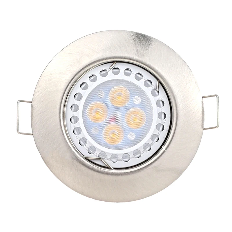 Encaixe Redondo De Downlight Recesso De Metal, luzes Do Ponto De Teto, Terno Do Quadro, Suporte Do Soquete Da Lâmpada