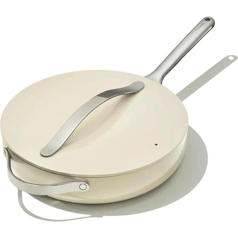 Nonstick Ceramic Sauté Pan with Lid (4.5 qt, 11.8 in) - Non-Toxic, PTFE & PFOA Free