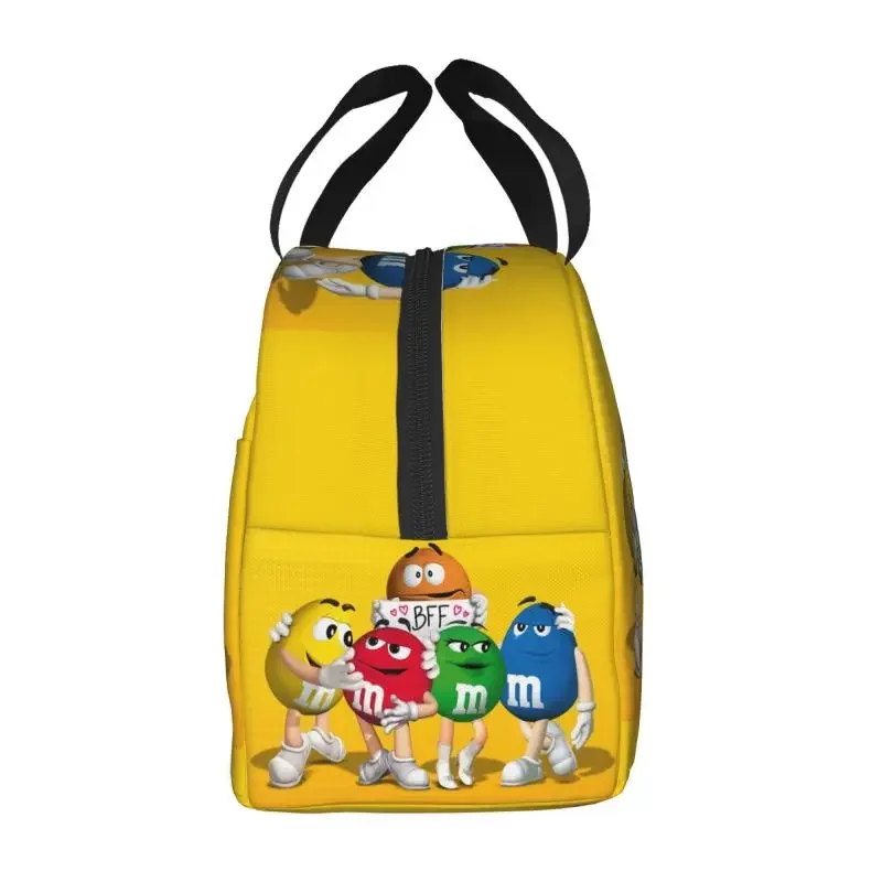 M y MS Candy Character Bolsa de almuerzo para mujer con aislamiento térmico para oficina de adultos