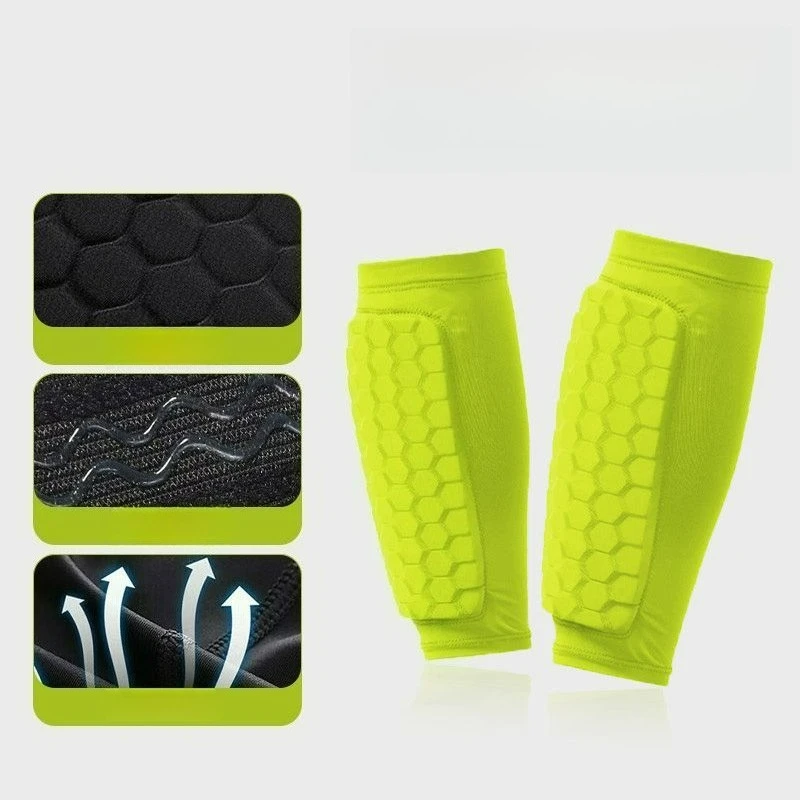 1 paar Voetbal Ski Scheenbeschermers Honingraat Scheenbeschermers Voetbal Volwassen Ski Boot Scheenbeschermer Volwassen Ademende Pads Voor Atleten