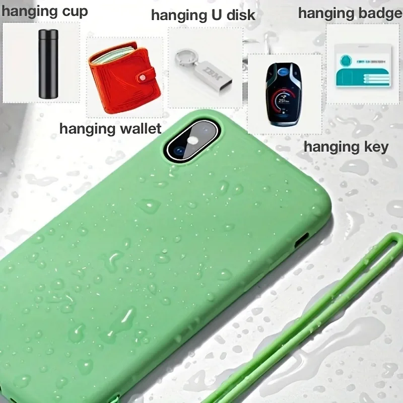 ใหม่สายรัดข้อมือเชือกเส้นเล็กซิลิโคน Charms สําหรับโทรศัพท์มือถือกล้องคีย์สายไฟน่ารัก Lanyard พวงกุญแจ Keycord แขวนเชือก