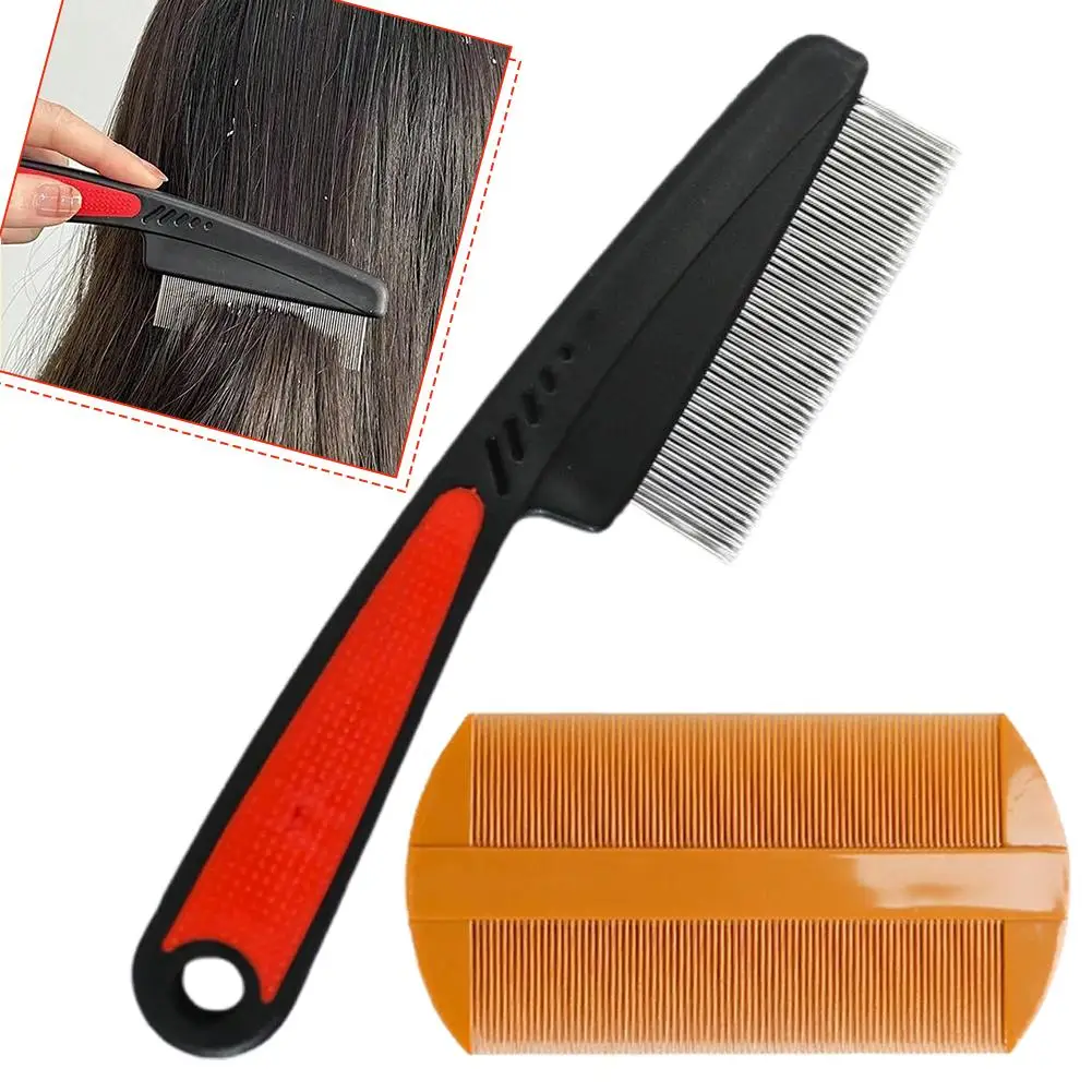 Professioneller Kopflaus- und Nissenkamm aus Edelstahl mit feinen Zähnen zur Läuseentfernung