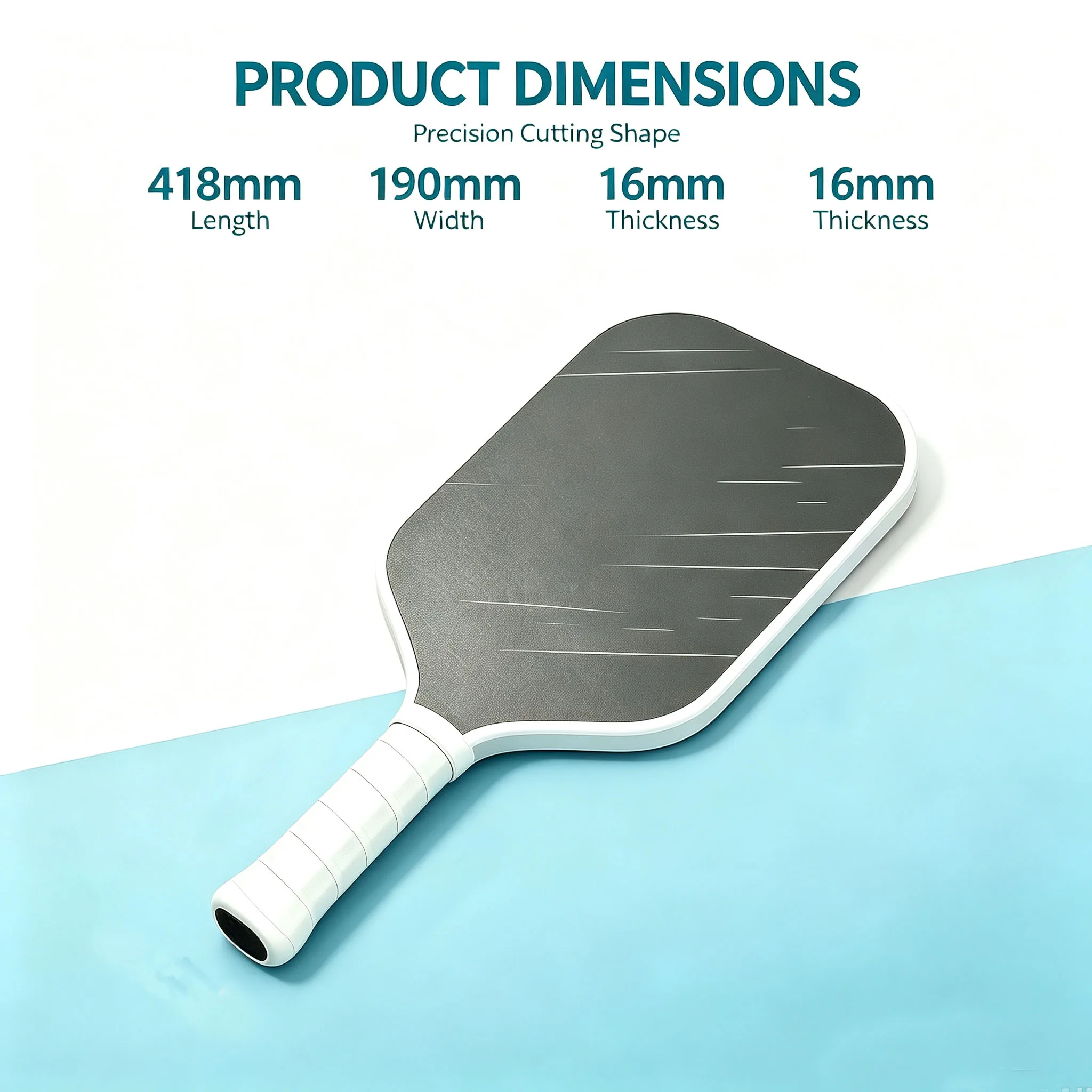 Hot Pressed 4th Generation Carbon Fiber Indoor And Outdoor Pickering Racket 16mm High-Precision Ball Control PP Honeycomb Core