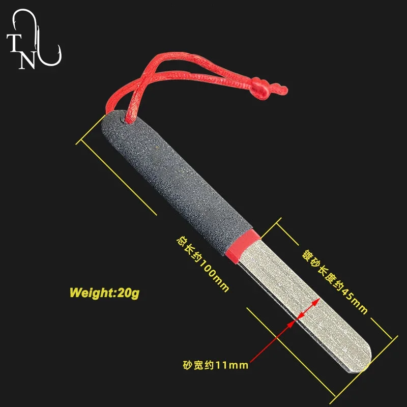 TN109 10cm 20g Afilador De Anzuelos Hook Grinder Fishing Hook File Line Double Sided Diamond Fishing Hook Sharpen