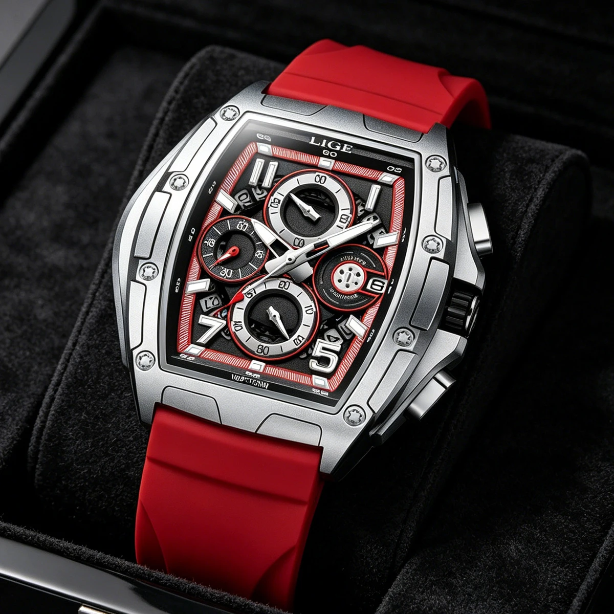 LIGE Fashion Luxus Herren Multifunktions-Chronograph Quarzuhr Wasserdicht Leuchtende Herrenuhr reloj hombre relógio