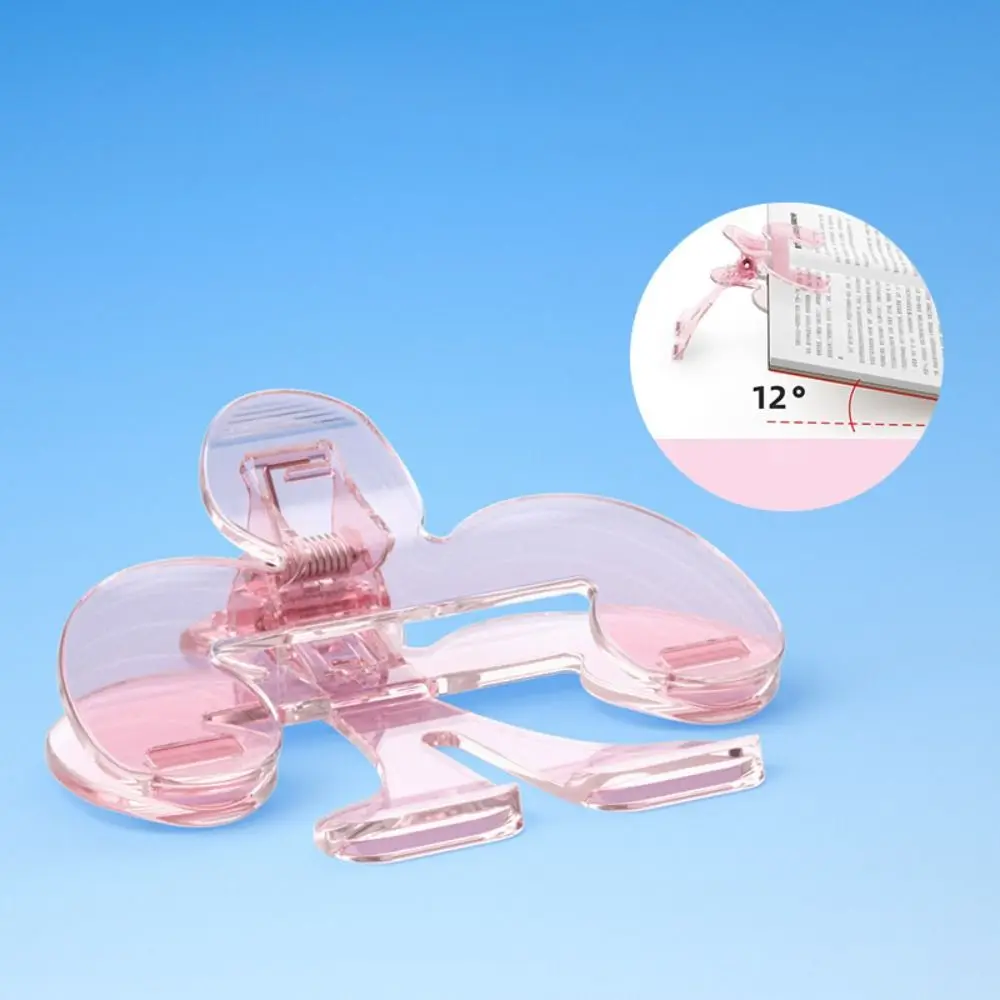 12° Support Angle Reading Aid Fixed Book Clip Anti-slip Creative Reading Book Marker Clip Portable Multi-Functional