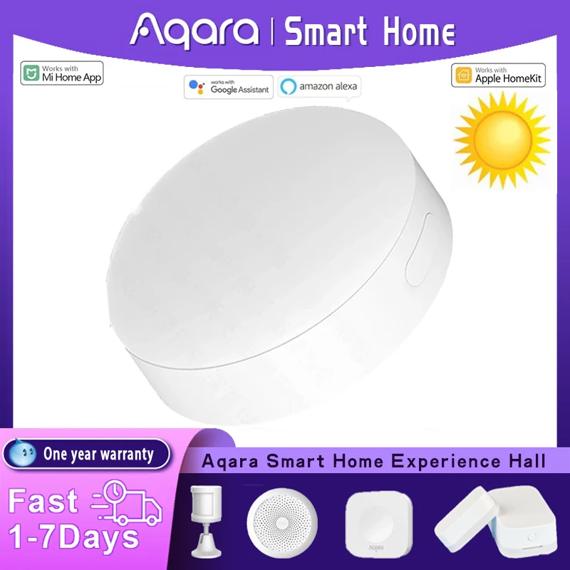 

Датчик освещенности Aqara T1 Zigbee 3,0 Датчик яркости Умный дом Детектор освещенности Магнитное управление через приложение Aqara SmartHome Homekit APP
