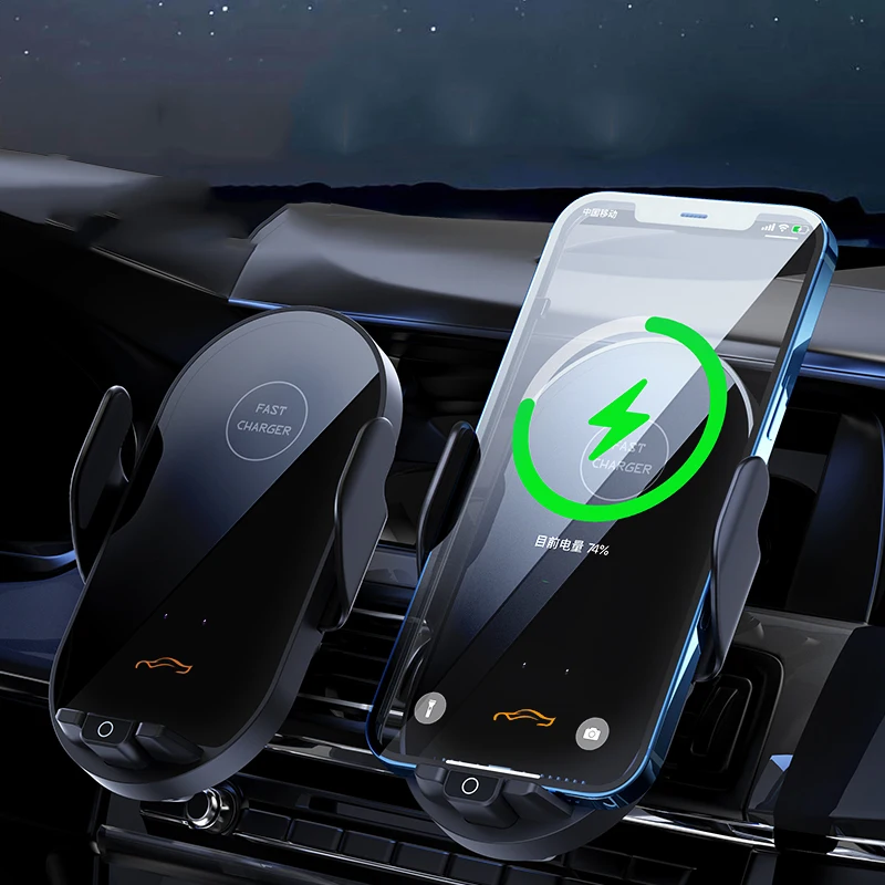 65W Car Wireless Charger Magnetic Automatic Car Mount Phone Holder Infrared Induction QI Fast Charging for iPhone Samsung Xiaomi