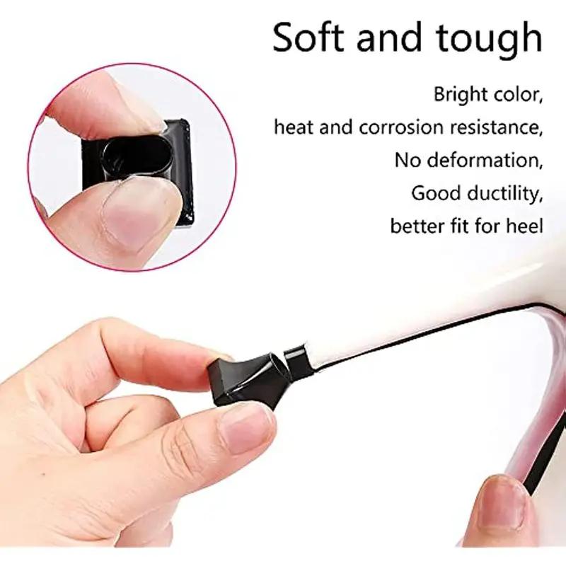 DIY 1 Pair High Heel Protectors Heel Repair Caps Covers Heel Cover Non-slip Square TPU/PVC Material Soft Damping Woman