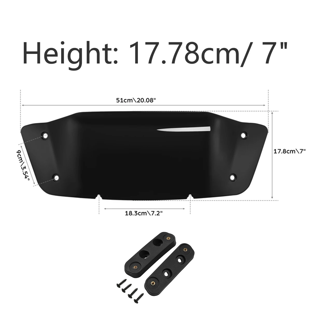 دعامة رفع الزجاج الأمامي والزجاج الأمامي للدراجات النارية مناسبة لدراجة Harley CVO Street Glide FLHXSE 2023-2024 (الارتفاع: 7 بوصة 10 بوصة) #3