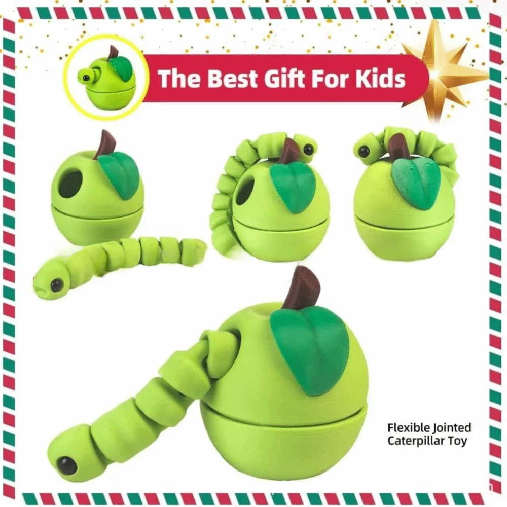 Juguete de frutas impreso en 3D con articulaciones de cuerpo completo, figura modelo móvil bonita y tonta multicolor, impresión 3D educativa