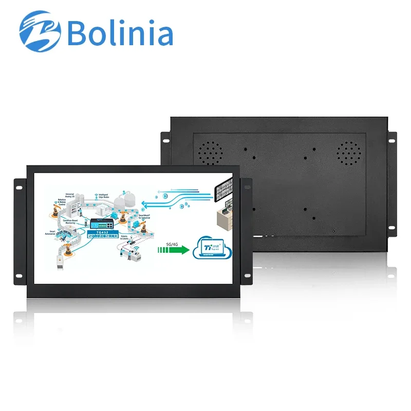 

14 inch Full HD 1920x1080 Resolution industrial grade lcd with commercial open frame metal case