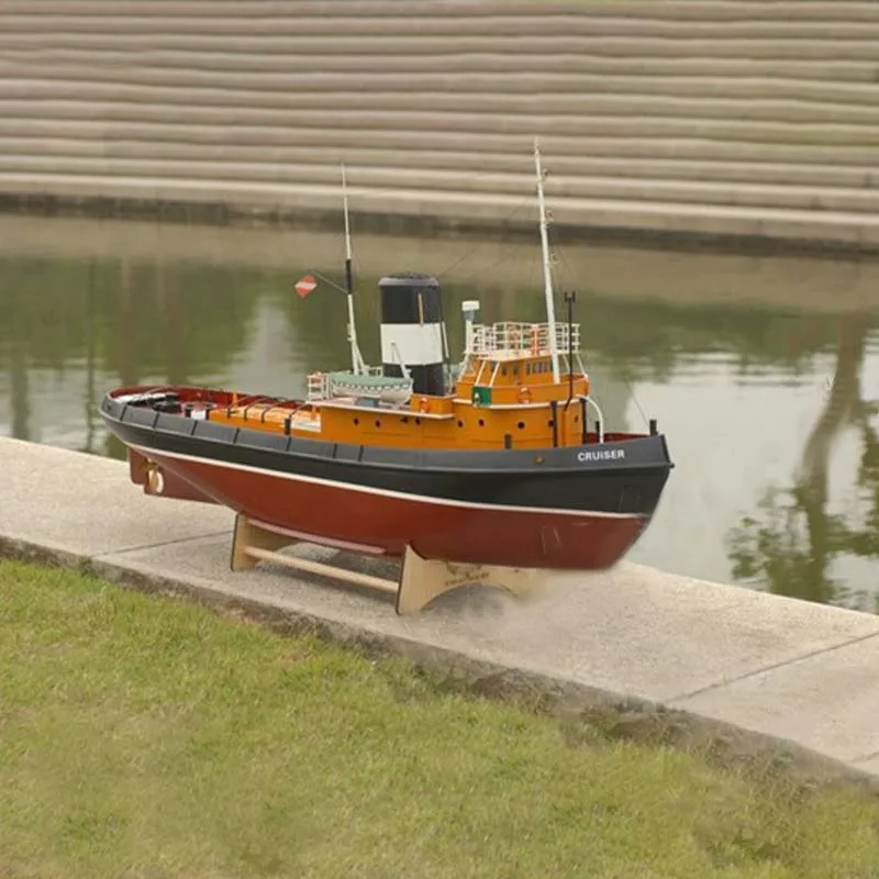 1/40 RC Ship Model Set Simulates British Cruiser Electric Tugboat Model Remote Control Ship Model Electric Toy