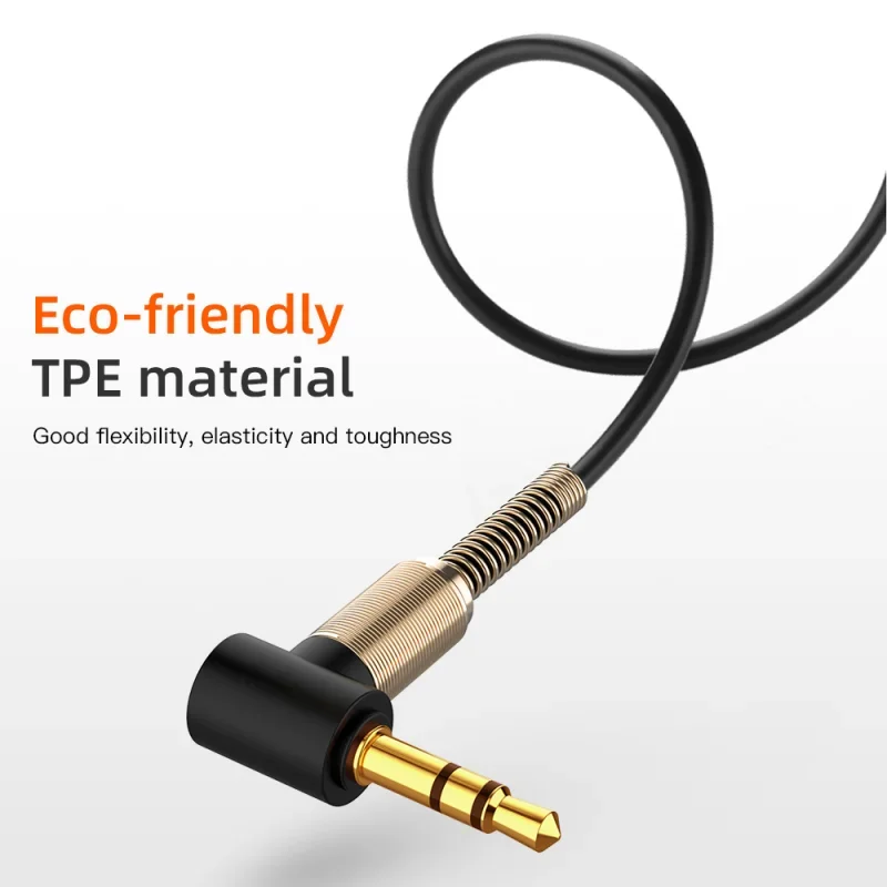 Audio 3.5Mm Jack Aux Audio Male To Female Elbow Extension Cable 90 Degree Right Angle Auxiliary Speaker Cable for Pc Headphone image 4