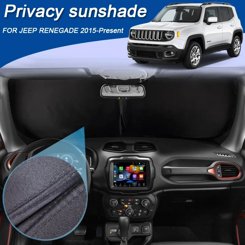 

Car Black Window Privacy Sunshade For JEEP RENEGADE 2015-Present Auto UV Block Sun Protection Interior Blackout Cover Accessory