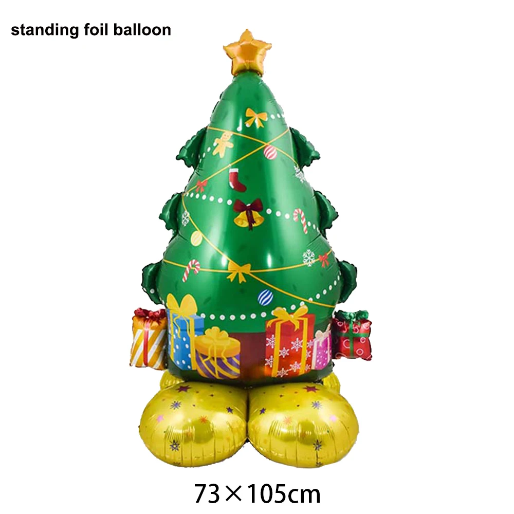 Christmas Party Decorations Giant Large Christmas Snowman Christmas Tree Foil Balloon for Xmas New Year Party Decorations