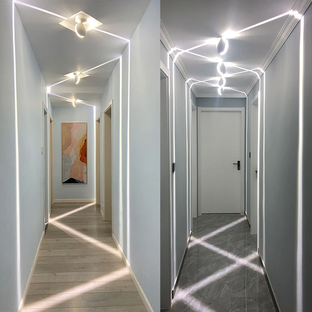 LED Window Sill Door Frame Wall Lamps 360° Rotation Personalized Design Lighting Exhibition Hall Hotel Singing Hall Aisle Lights