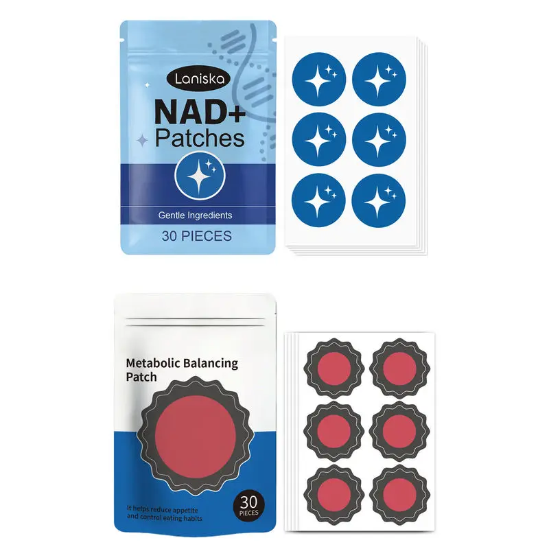 60 Patchs NAD+ et Patchs d'Équilibre Métabolique, Ingrédients Doux, Patchs Transdermiques pour la Peau du Corps