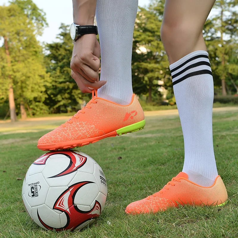 Chaussures de football Aleats pour enfants, bottes de football pour hommes, américains, rencontre de futsal pour enfants, chaussures d'entraînement athlétique pour garçons et filles