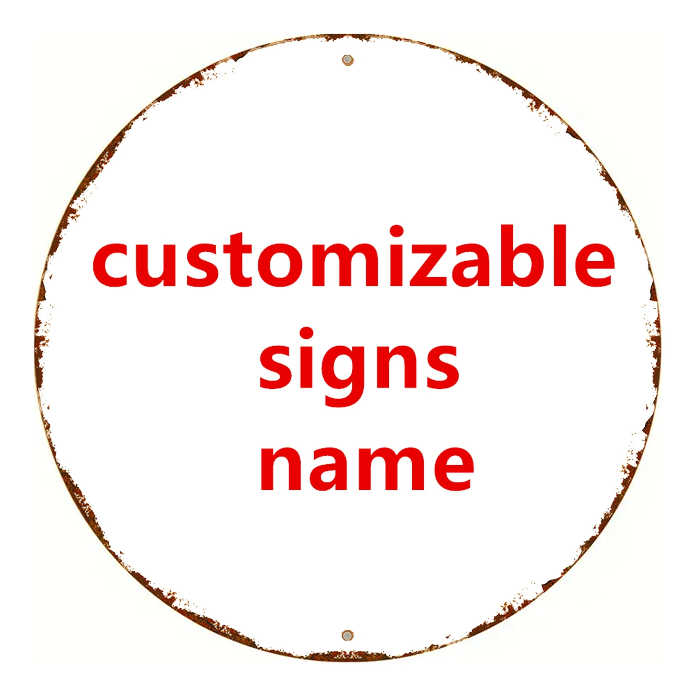 Home Bar Signs - Targa in Metallo Rotonda Personalizzata 2D