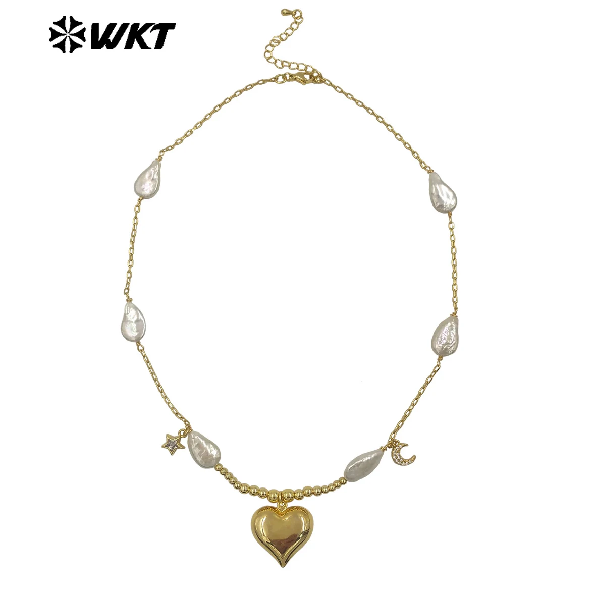 

WT-JN320 Unique Tiny Natural Freshwater Pearl Necklace 18inch With Real Gold Plated For Women Wedding Jewelry