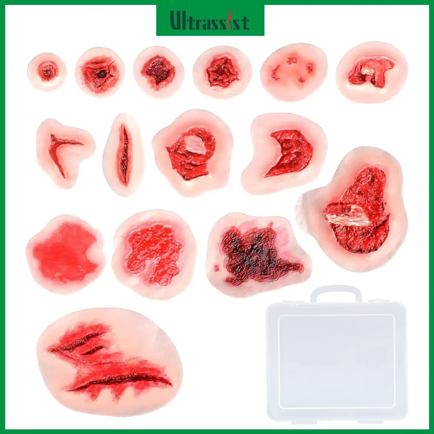 Ultrassist Wound Moulage Adhesive Silicone Trauma Simulation Model Wound Care Packing Practice for EMT Nursing First Aid Train