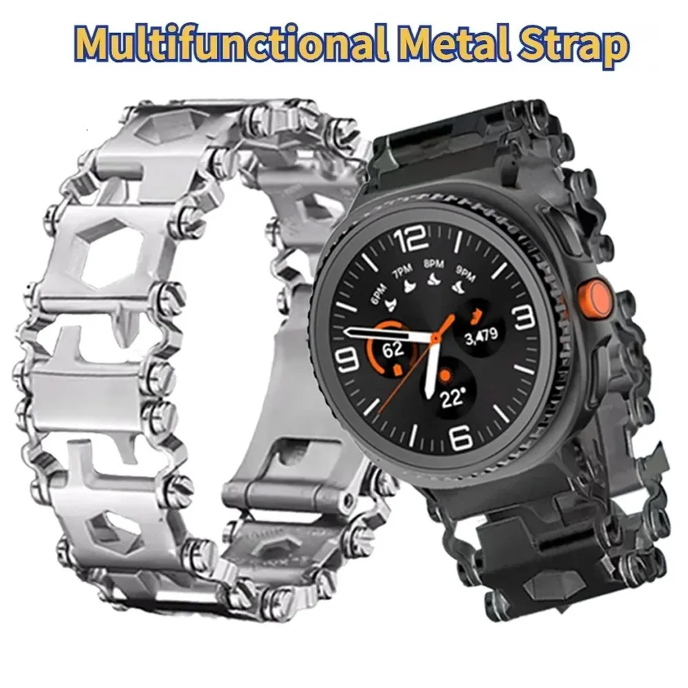 

Многофункциональный металлический ремешок для Samsung Galaxy Watch Ultra 8-7 47 мм, прочный уличный ремешок Galaxy Watch 8, 40 мм, 44 мм, 8 Classic, 46 мм