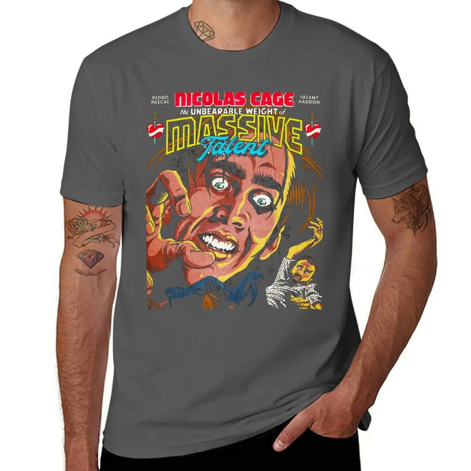 

The Unbearable Weight of Massive Talent Movie Poster T-Shirt man t shirts for men t shirts for man cotton soft T-Shirt
