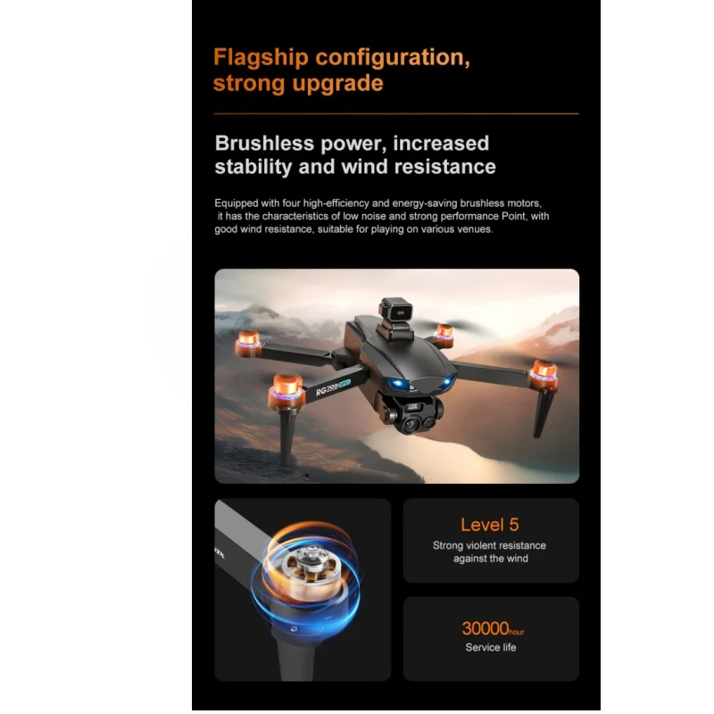 NUOVO Drone 8K Con Telecamera HD Laser Evitamento Ostacoli Schermo da 4,5 pollici Quadcopter GPS Brushless + Flusso Ottico Posizionamento Droni RC