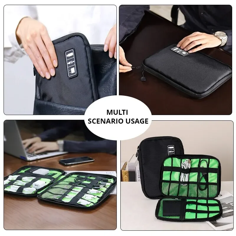 Cable Storage Bag Waterproof Digital Electronic Organizer Portable USB Data Line Charger Plug Storage Bag Travel Cable Organizer