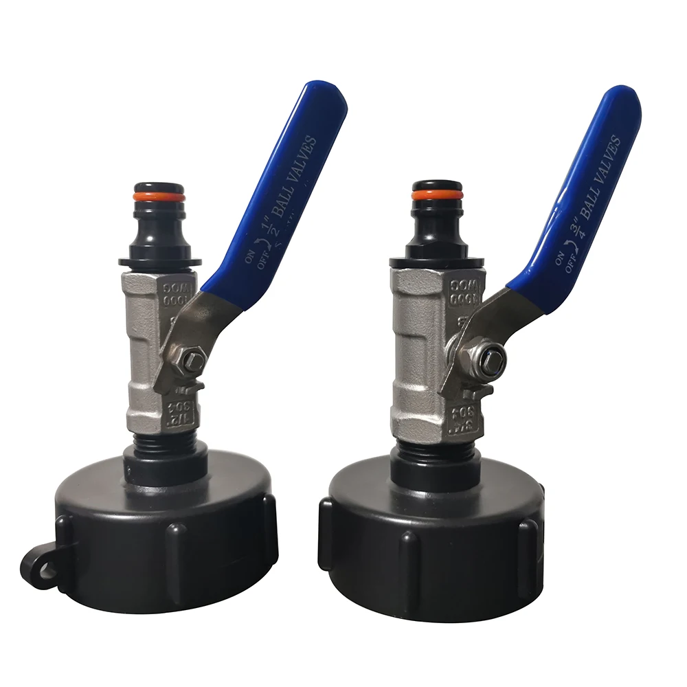 

G1/2'' G3/4'' Garden watering and irrigation water pipe connector IBC S60*6 Rainwater collection bucket outlet accessories