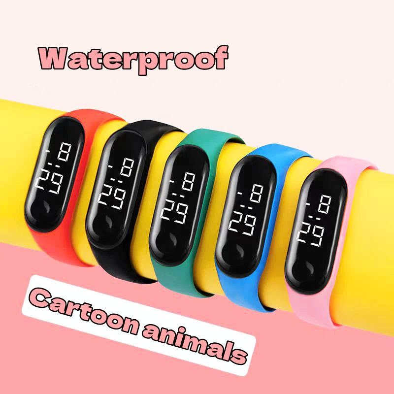 Montre connectée étanche pour enfants, Bracelet de sport de plein air, horloge en Silicone pour garçons et filles, montres électroniques numériques, cadeau d'anniversaire