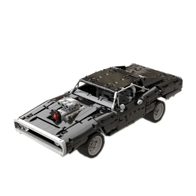 MOC-42308 filme noir esportes carro de corrida blocos de construção modelo 1388 partsmoc criativo meninos crianças aniversário blocos de construção brinquedo presentes