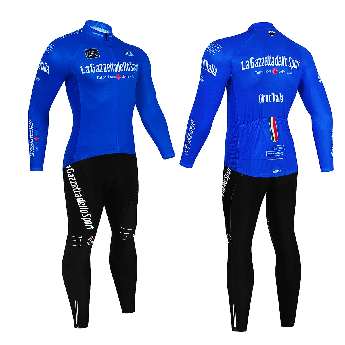 Tour De Giro D'ITALIA Radfahren Jersey Set Reiten Lange Ärmel Radfahren Bib Set Fahrrad Kleidung Frühling MBT Atmungsaktive Fahrrad Kleidung – Detail 7