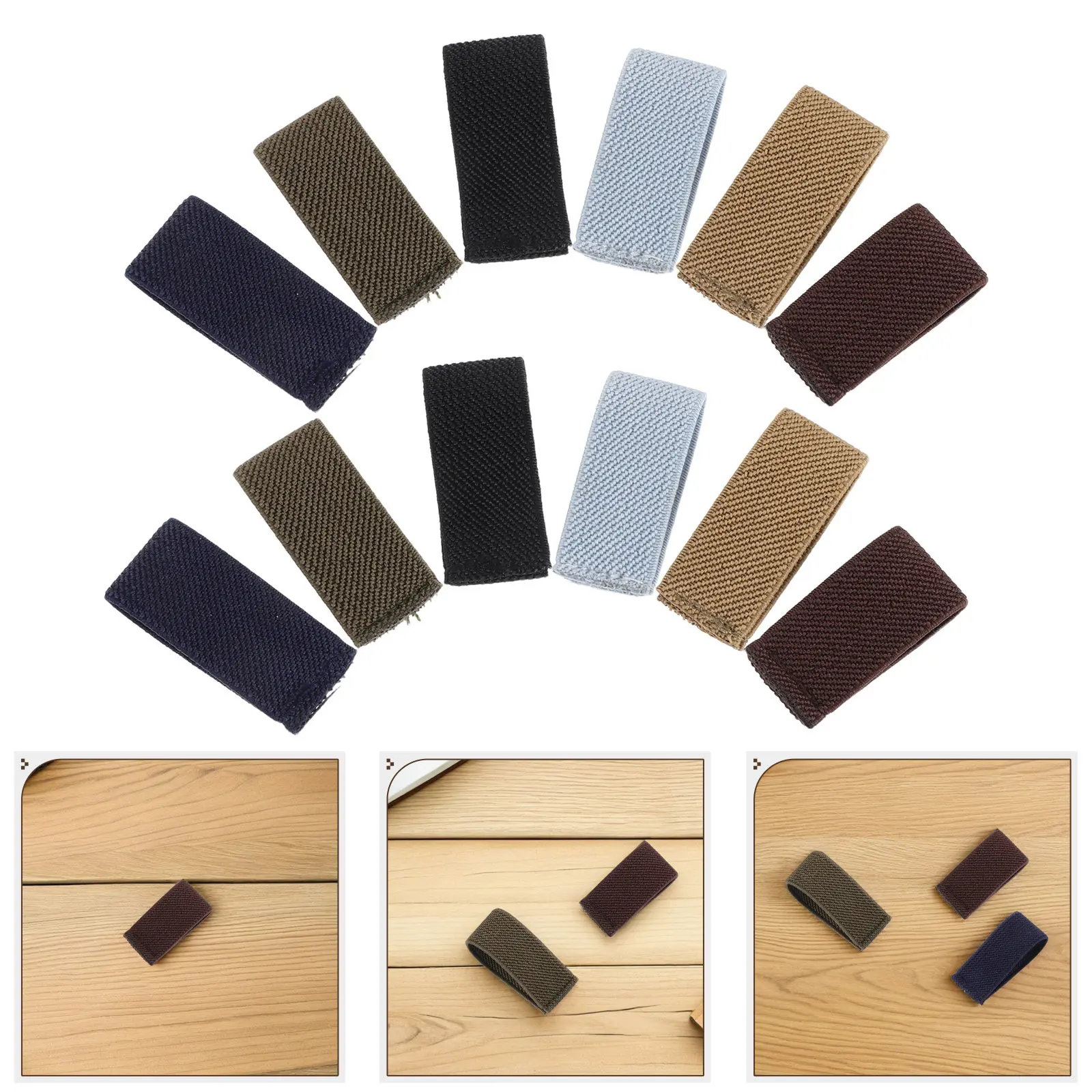 

12Pcs Waist Belt Keepers Elastic Strap Organizer for Duty Belt Hiking Backpack Strap Holder Retainer Band for Securing Wide