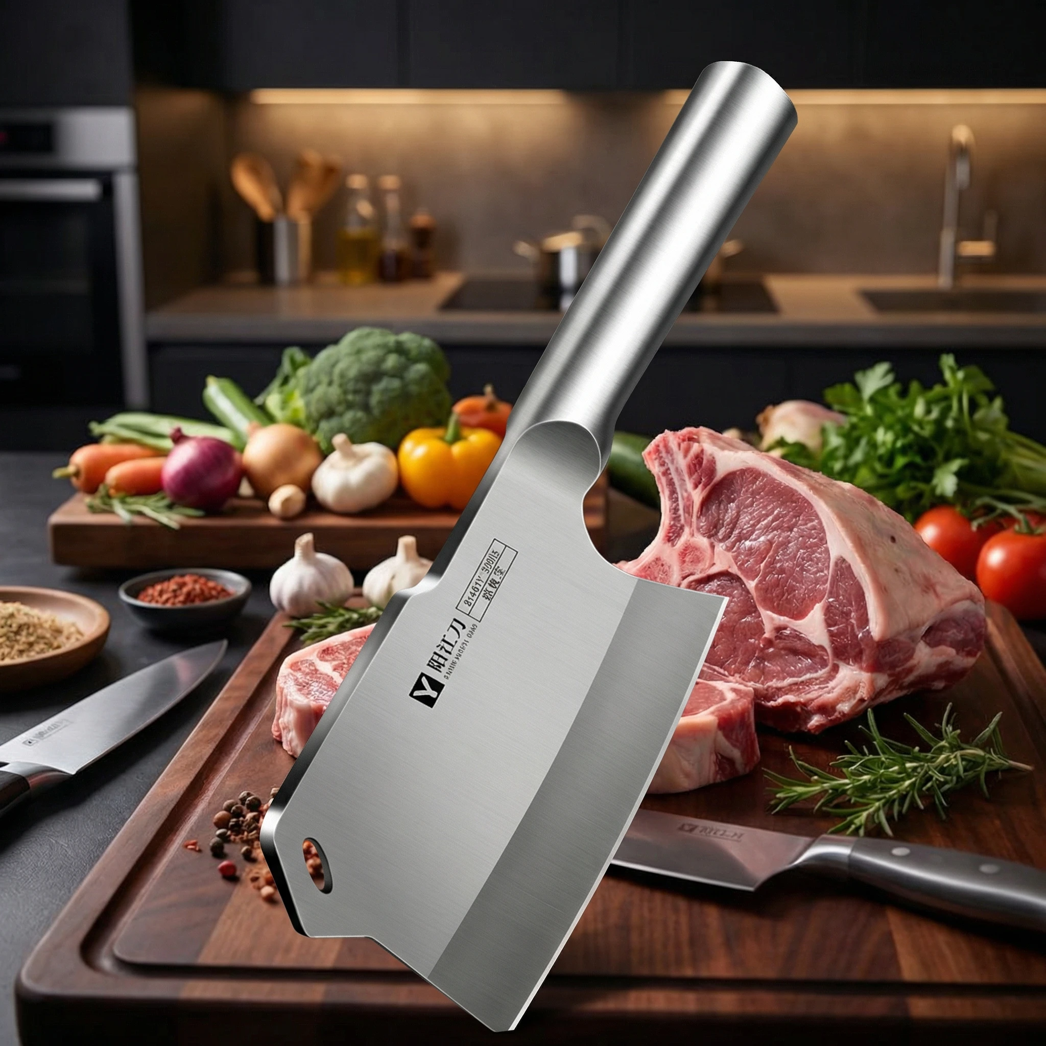 Premium Kitchen knife High Grade Thickened Bone Cleaver Knife High Carbon Stainless Steel Butcher Axe New Type Kitchen Knife view 4